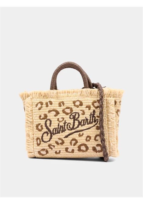 Borsa mini in paglia SAINT BARTH | VAMI009 VANITY MINI STRAW N00349L LEOPARD 18 EMB